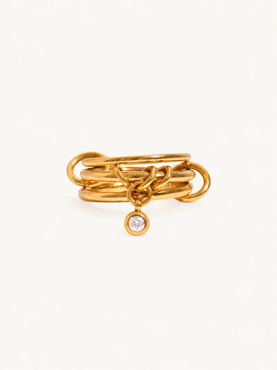Lucienne Linked Triple-Band Ring – Gold 7