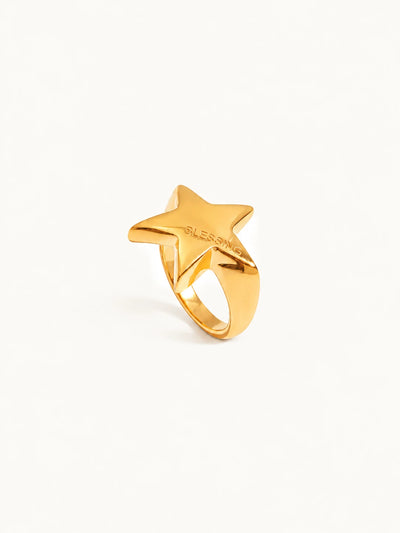 Leontine Puffed Star Ring – Gold 7