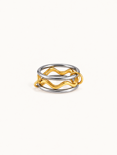 Fantine Two-Tone Wave Ring - Two-Tone clean variation image