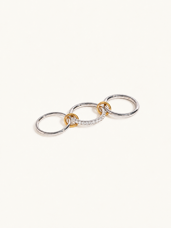 Isabeau Interlocking Triple-Band Ring - Two-Tone clean variation image