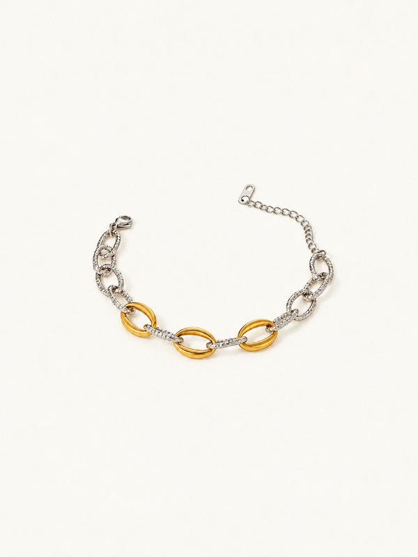 Jolene Two-Tone Chain Bracelet - Oval Link clean variation image