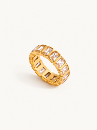 Coeur Crystal Eternity Ring — Baguette clean variant image