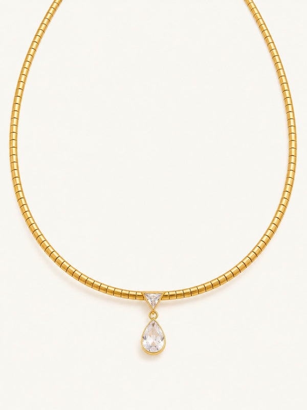 Solenne Segmented Choker – Pear Drop, product image with measurements