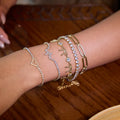 Allure Crystal Tennis Bracelet worn on the wrist – Macaje