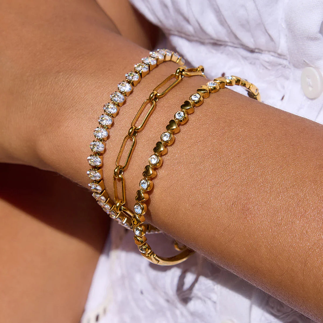 Allure Crystal Tennis Bracelet – waterproof, tarnish-free bracelet by Macaje