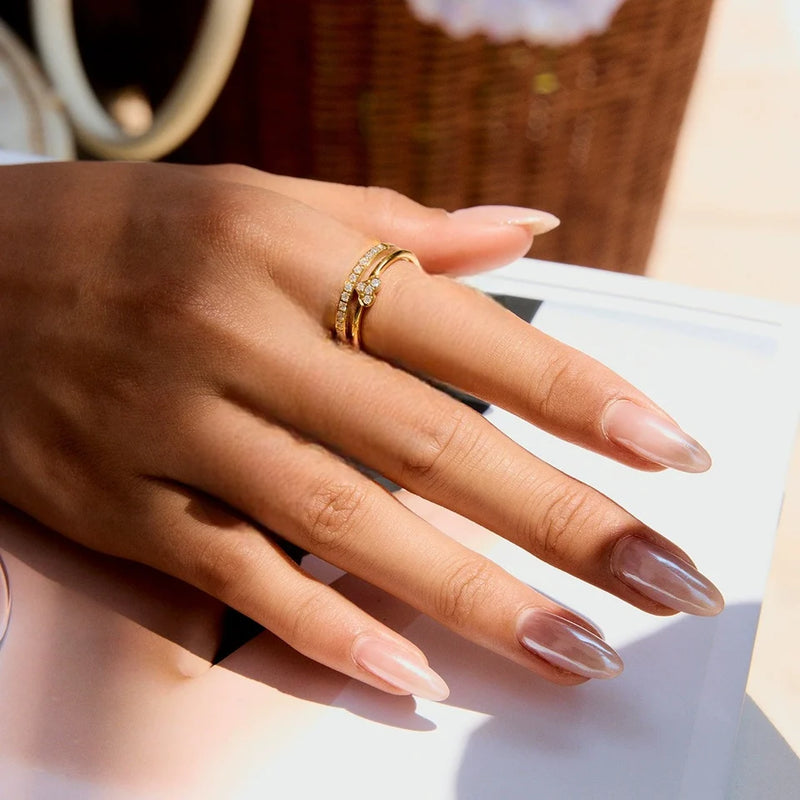 Belle Crystal Ring – Double Band