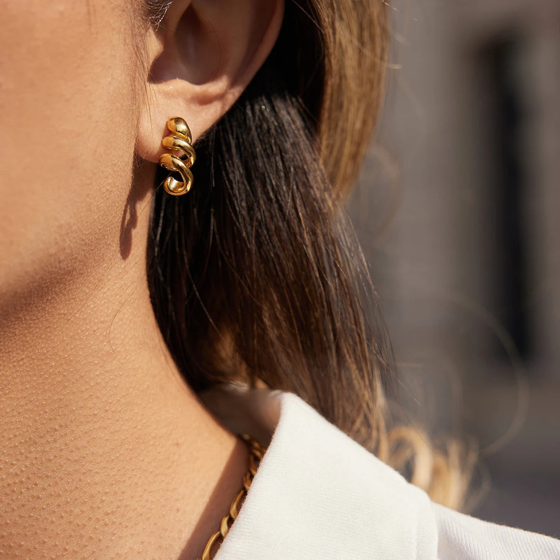 Berenice Pave Stud Earrings
