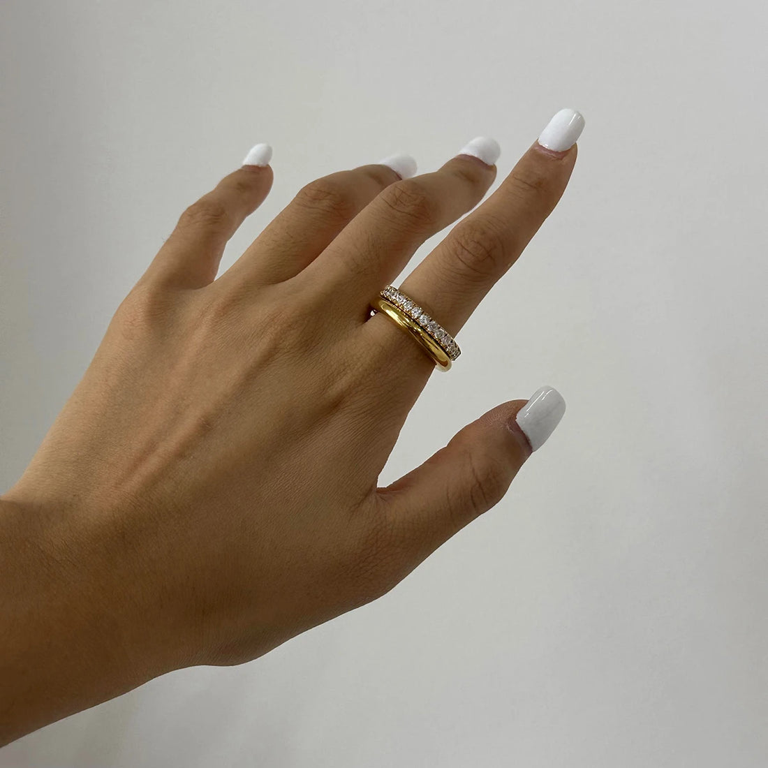 MACAJE Lumiere Double-Layer Zirconia Ring