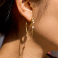 Maelys Chain Tassel Earrings worn – Macaje