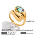 Perle Shell Drop Ring - White