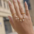 Soleil Zircon Tassel Ring