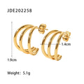 Henriette Triple-Band Hoop Earrings