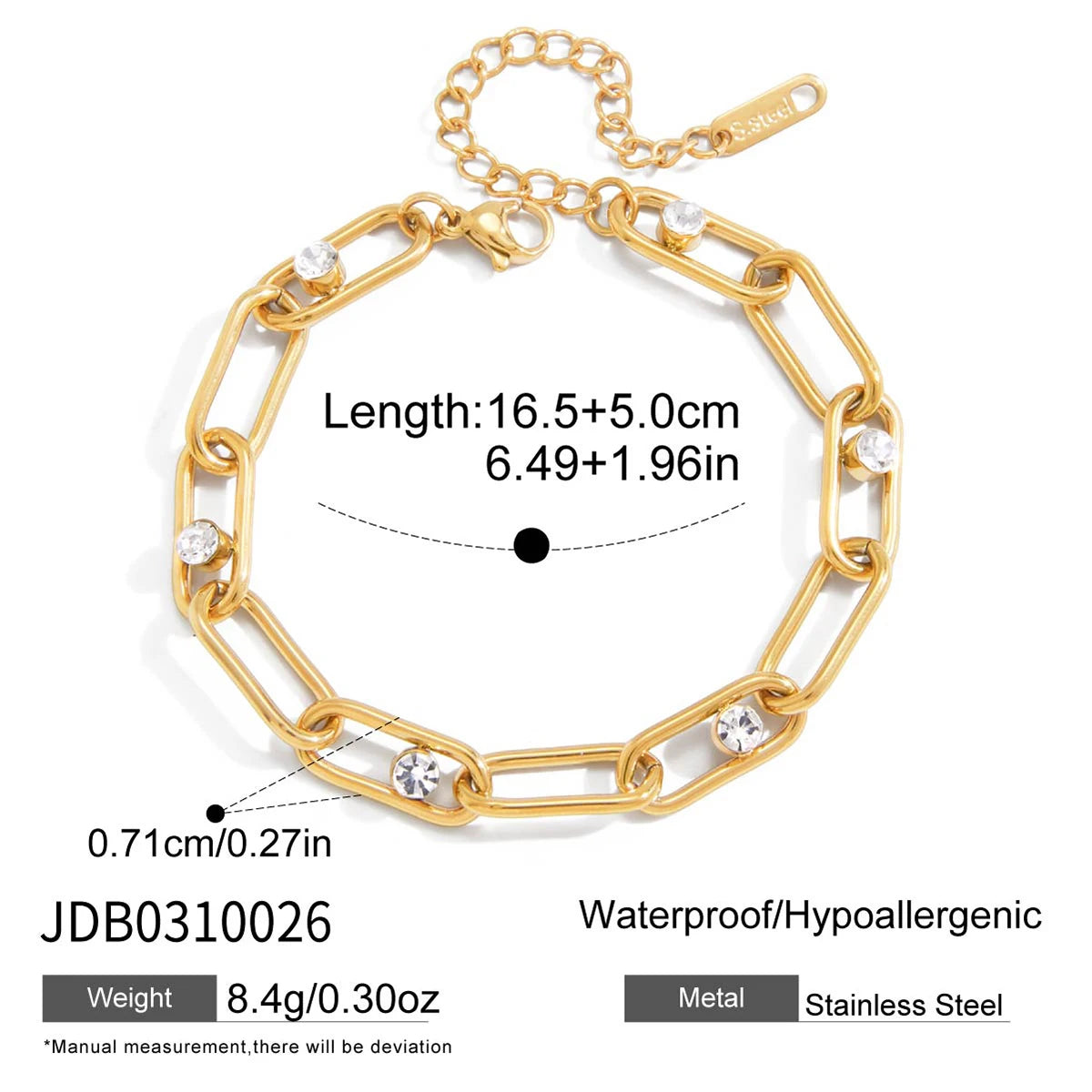 Valentine Link Bracelet - Hot Stamping