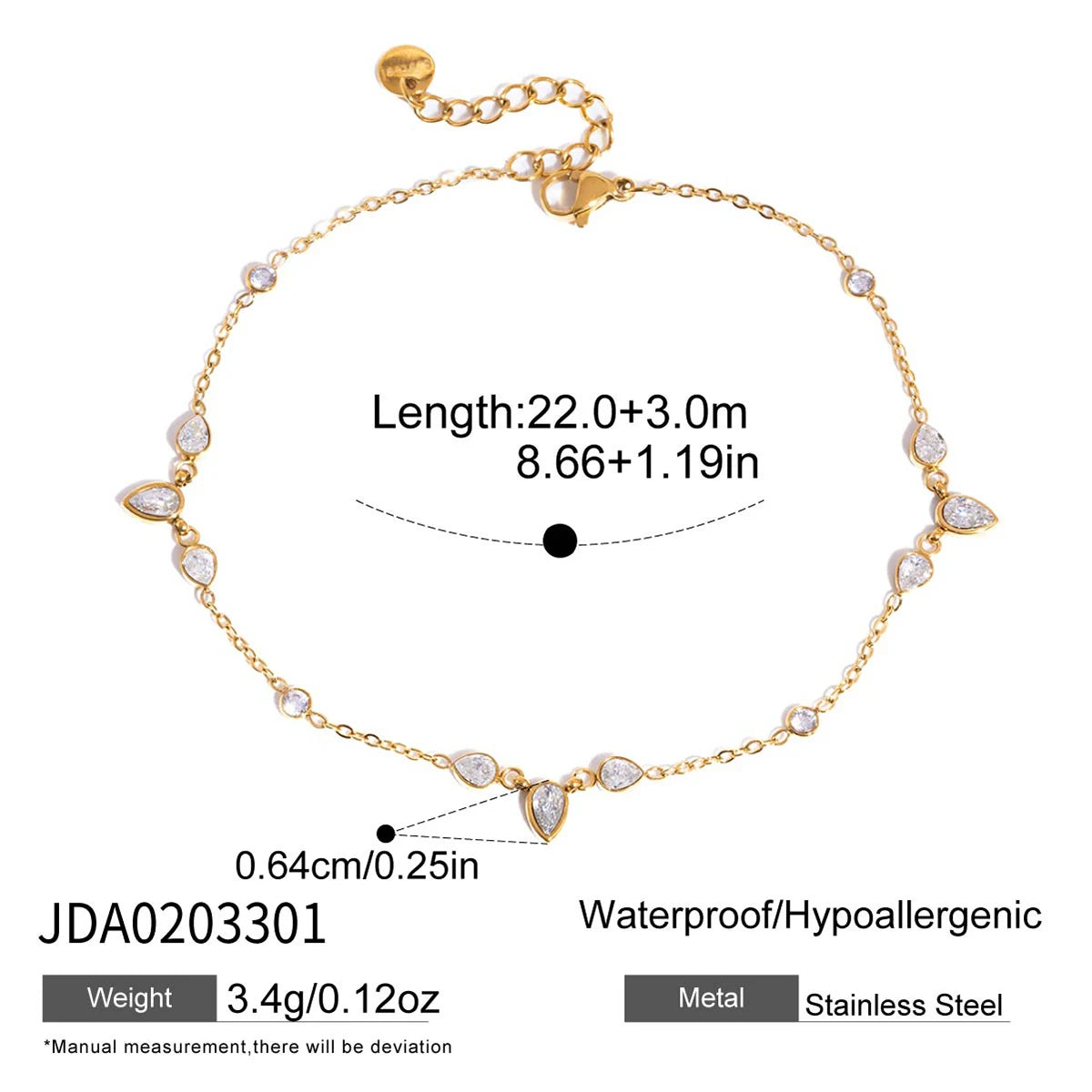 MACAJE Faye Facet Anklet Red