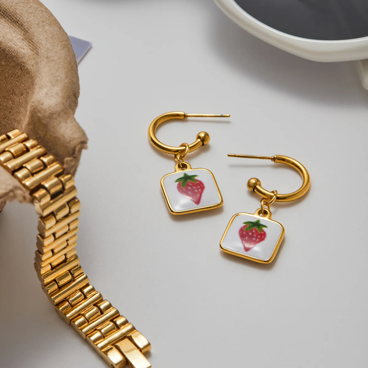 Rose Cherry Earrings