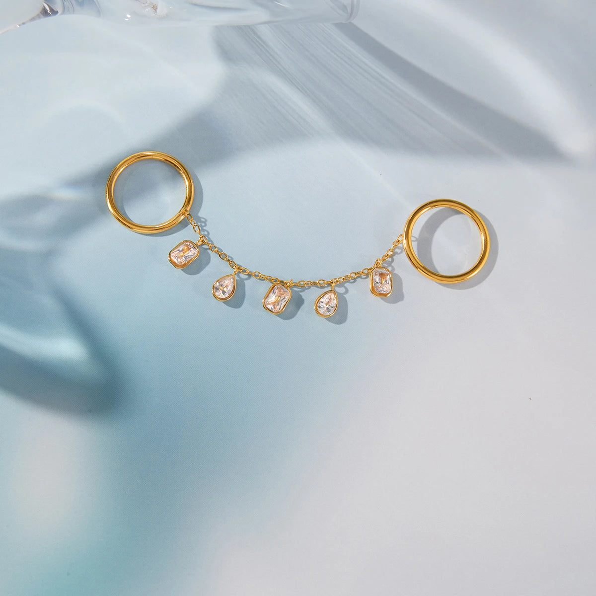 Soleil Zircon Tassel Ring