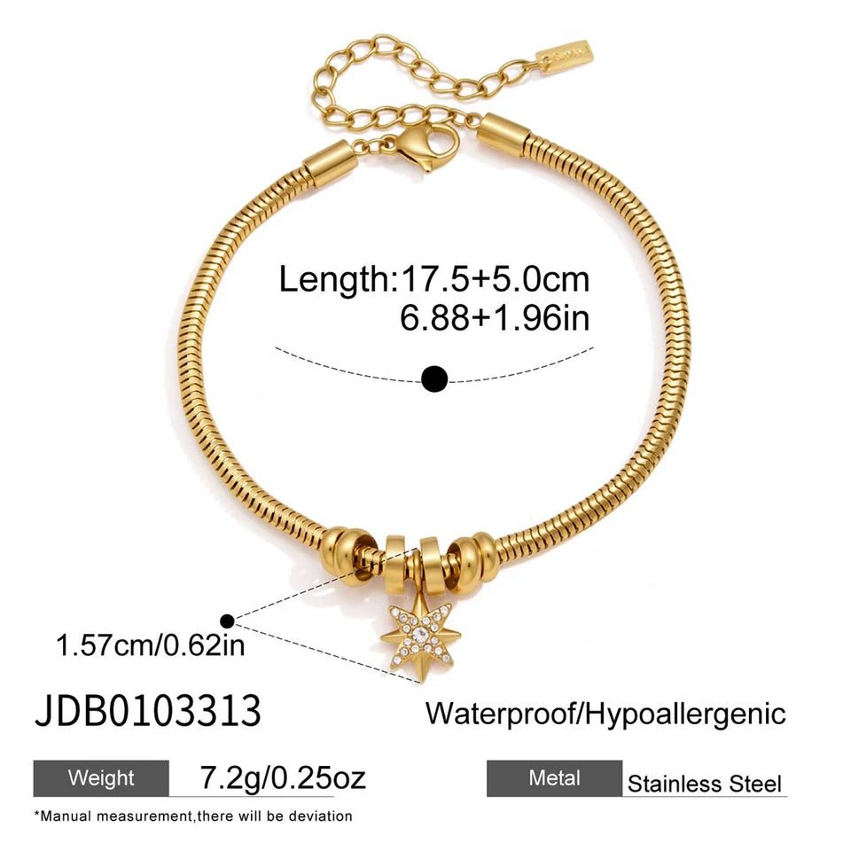 Noelle Star Cuff Bangle