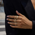 Coeur Crystal Eternity Ring worn on the hand – Macaje