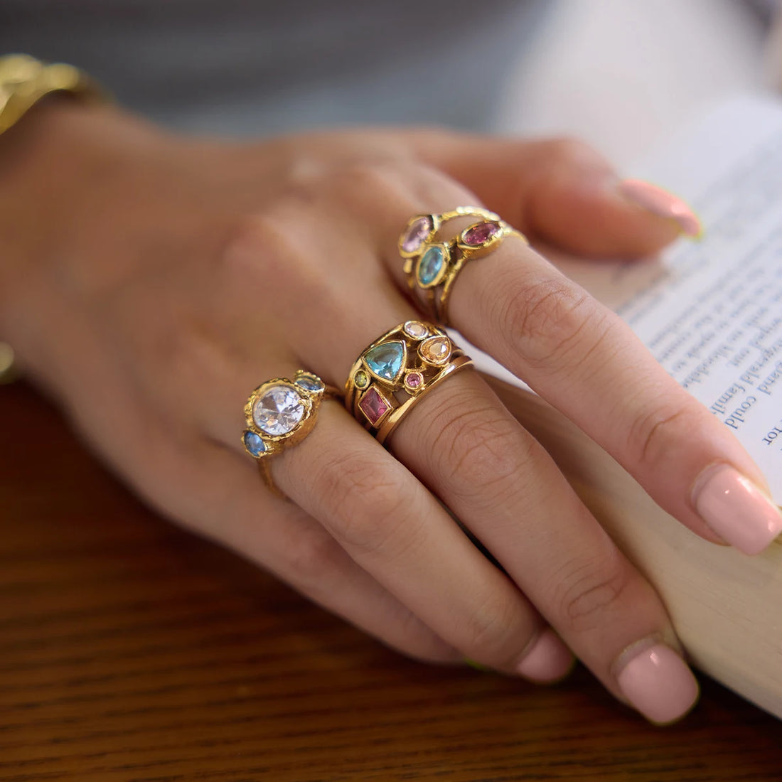 Aude Cluster Stone Ring