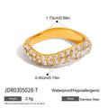 Vague Wave Zirconia Ring - Black