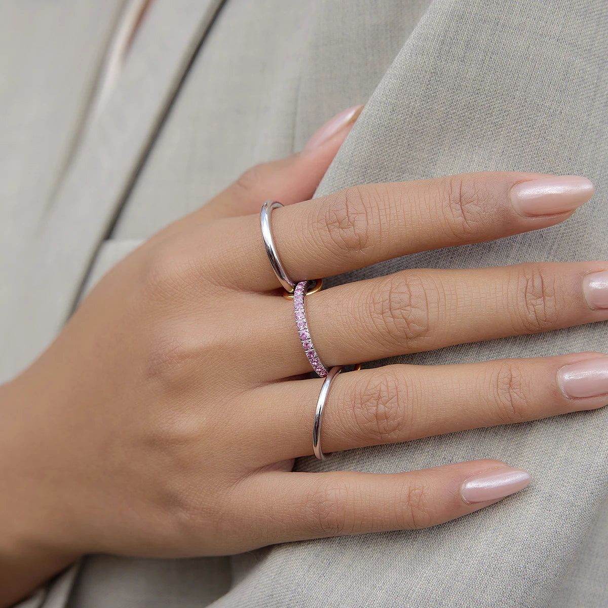Celine Pastel Zircon Stacking Set