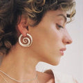 Albane Spiral Hoop Earrings worn – Macaje