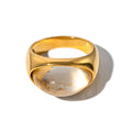 Margaux Clear Resin Ring - Black