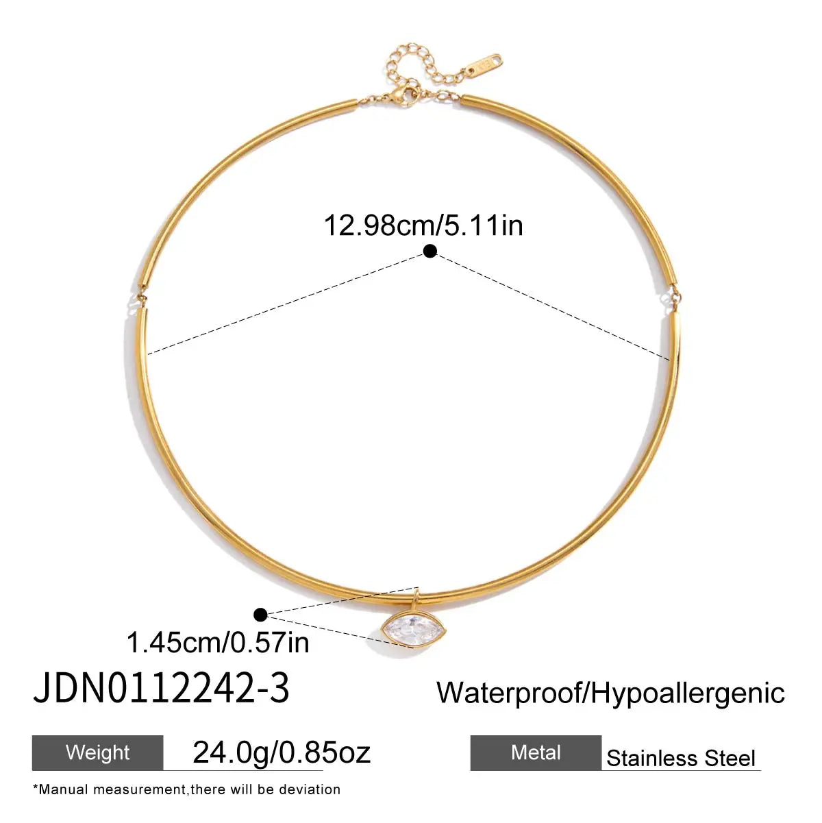 Elise Facet Necklace - Silver