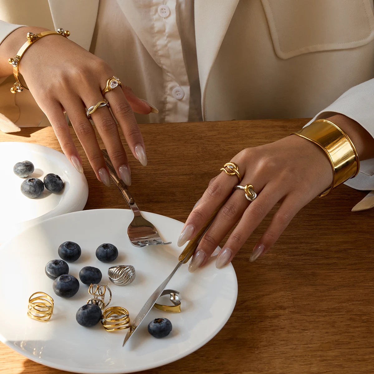 Neige White Zircon Ring