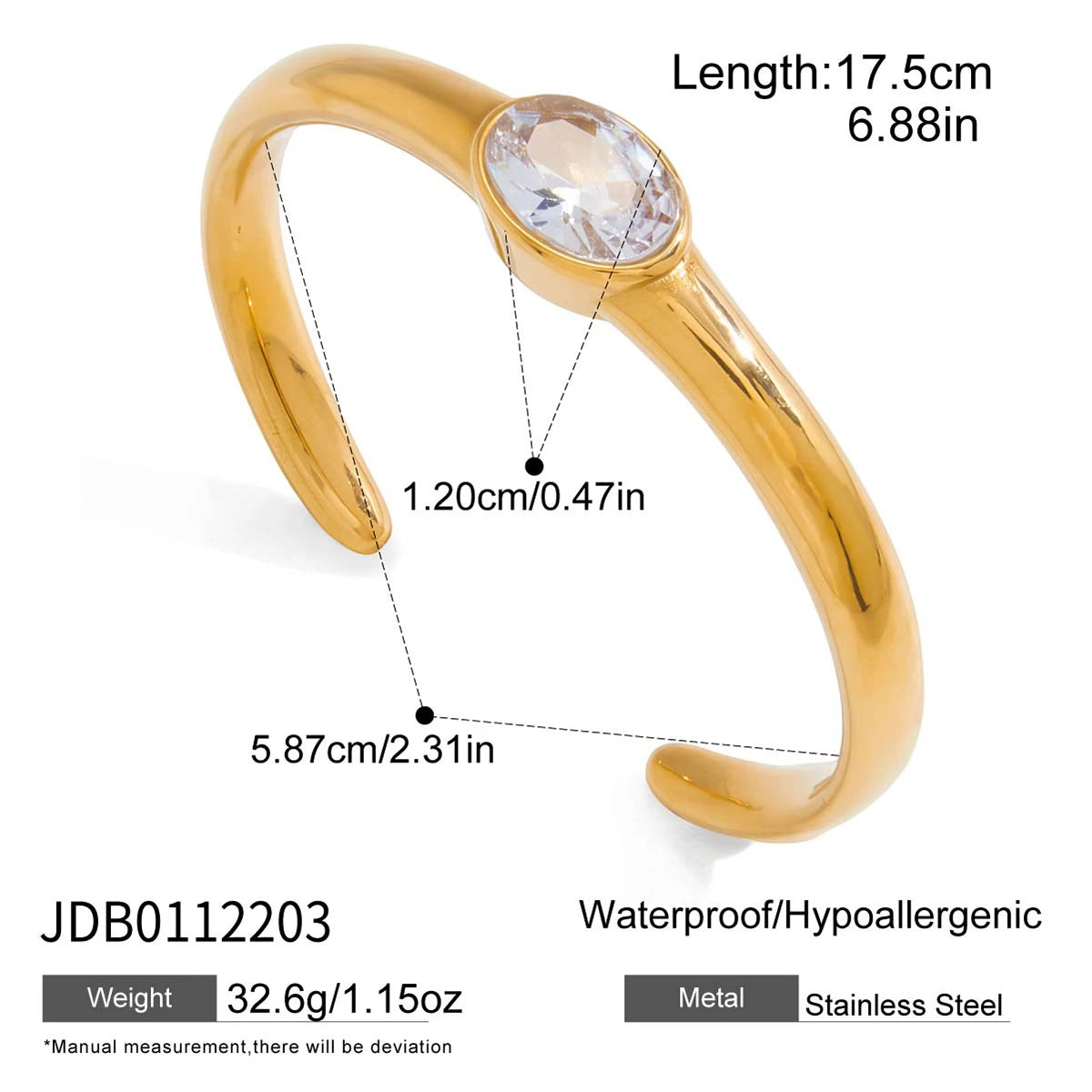 MACAJE Marguerite Bangle Light Yellow Gold
