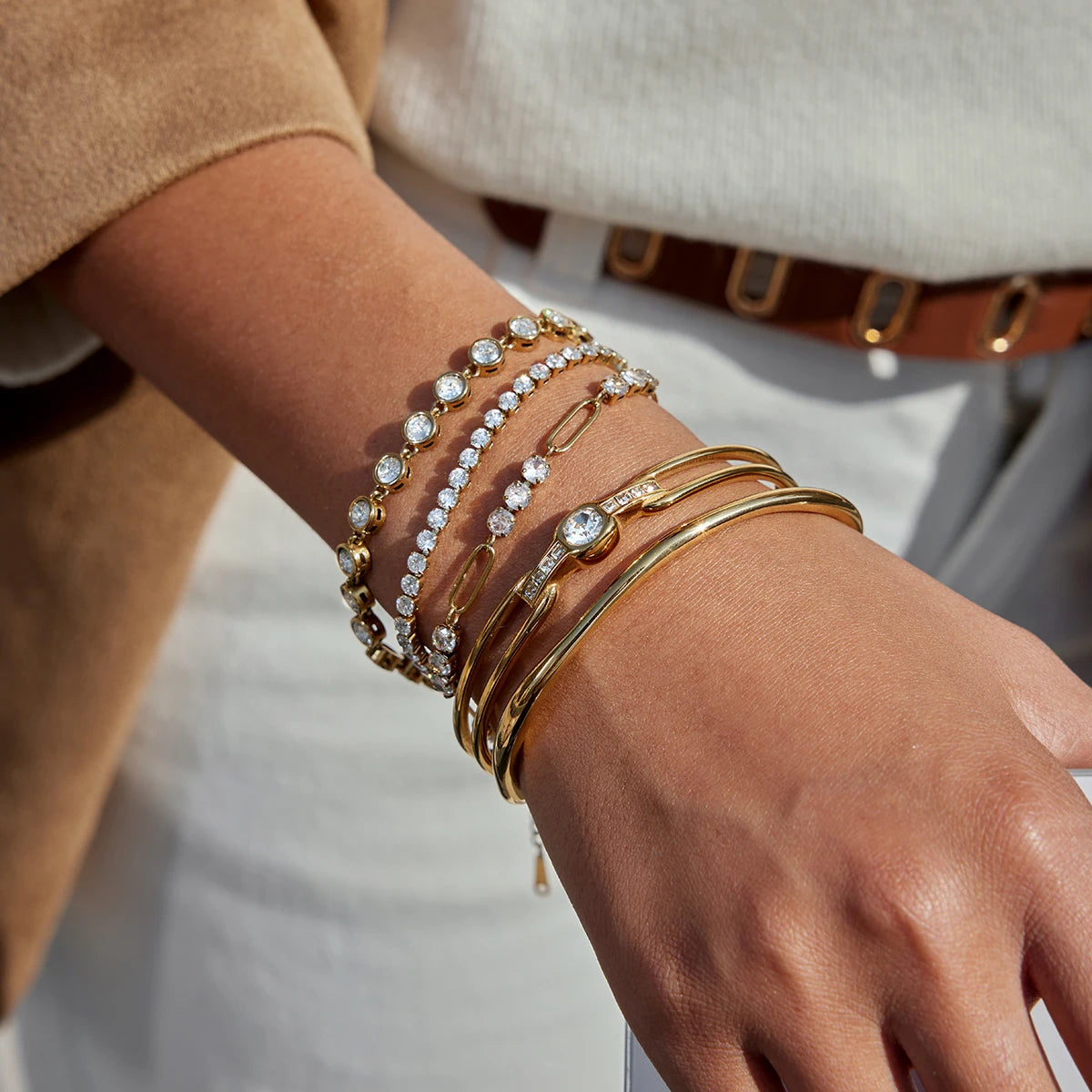 MACAJE Ambre Facet Bangle