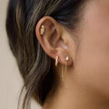 Garance Crystal Earring Trio Set alternate angle – Macaje waterproof earrings