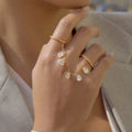 Soleil Zircon Tassel Ring
