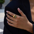 Perle Shell Drop Ring