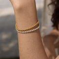 Zelie Crystal Tennis Bracelet worn on the wrist – Macaje