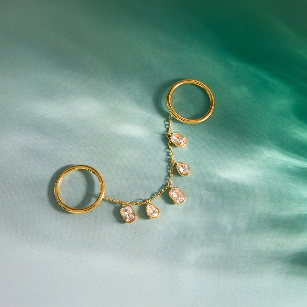 Soleil Zircon Tassel Ring