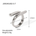 Margot Sculpted Band Ring - White