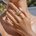Vague Wave Zirconia Ring
