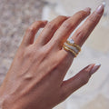 Vague Wave Zirconia Ring