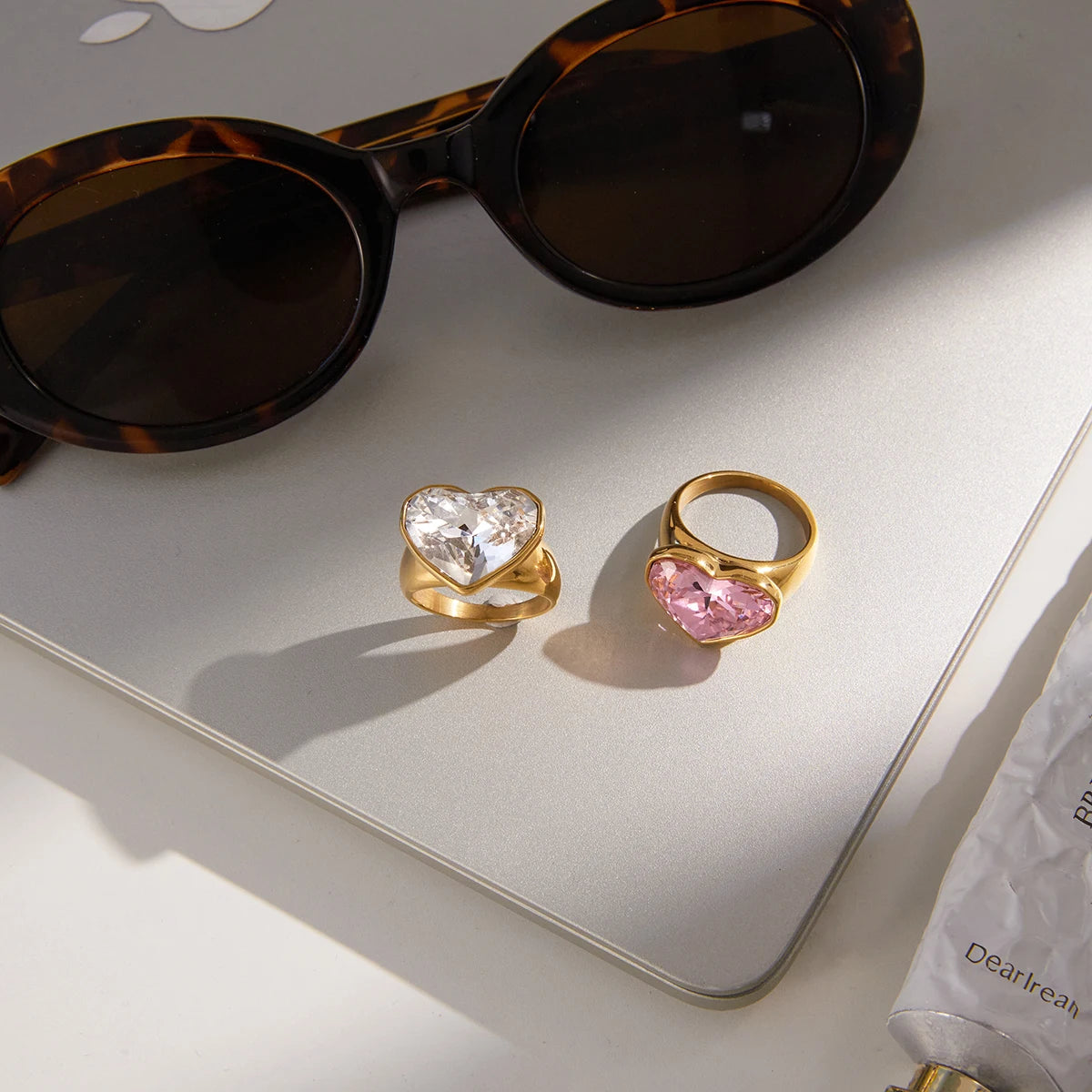 Amara Crystal Heart Ring