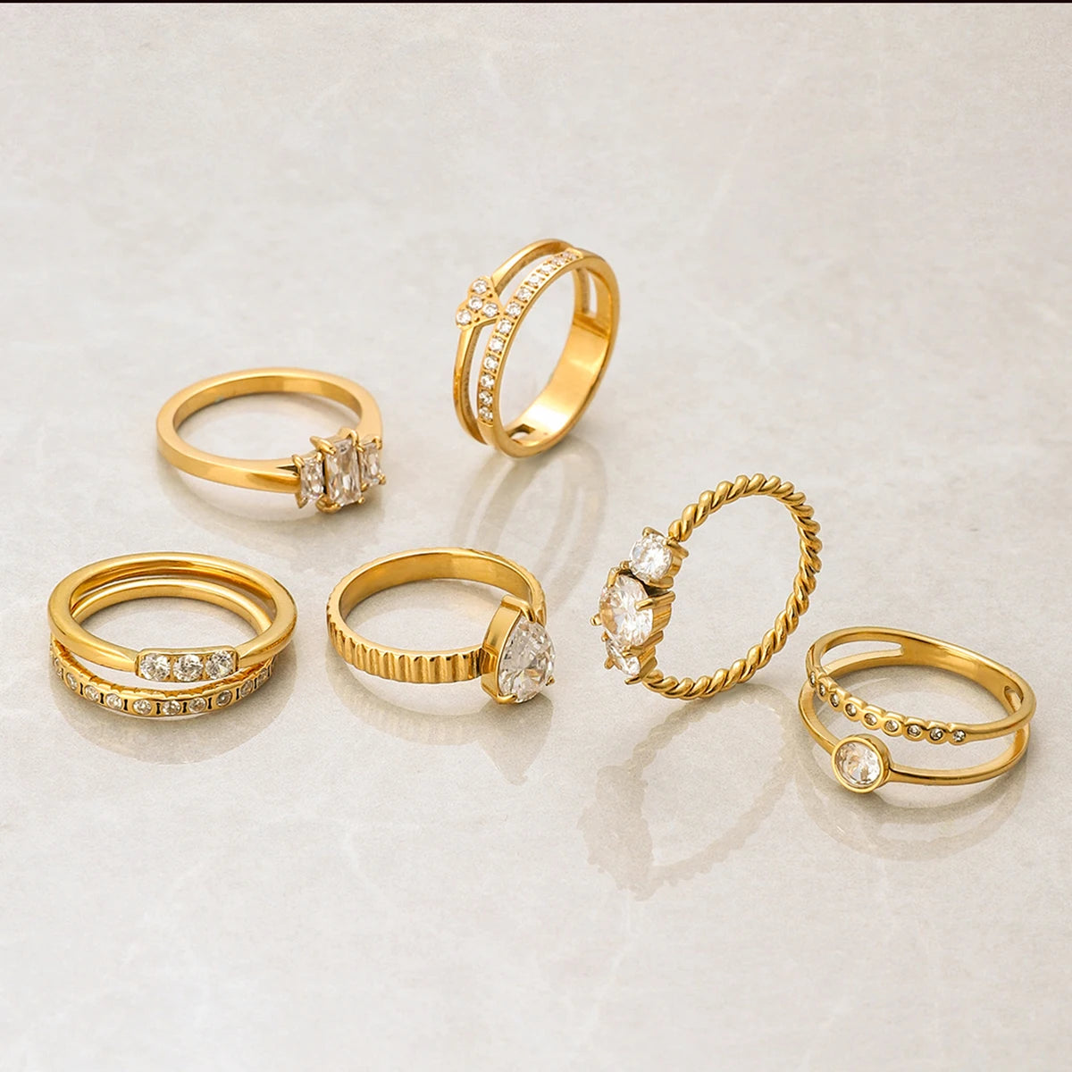 Belle Openwork Zirconia Ring