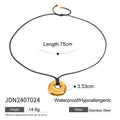 Therese Spiral Disc Cord Necklace