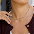 Camille Turquoise Necklace close-up detail – Macaje waterproof necklace