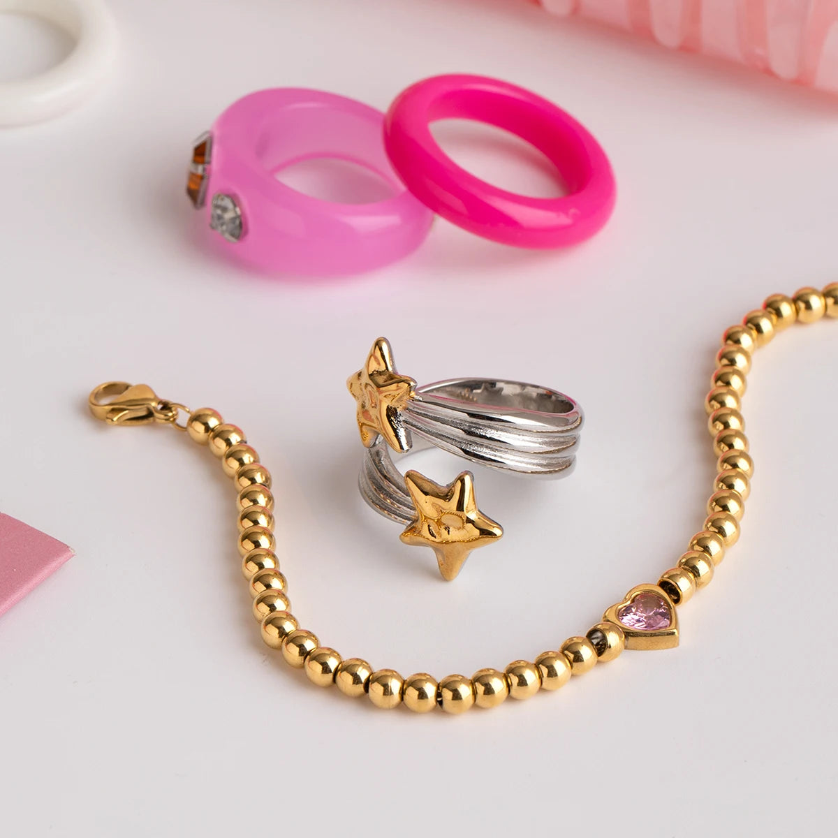 Etoile Hammered Star Ring