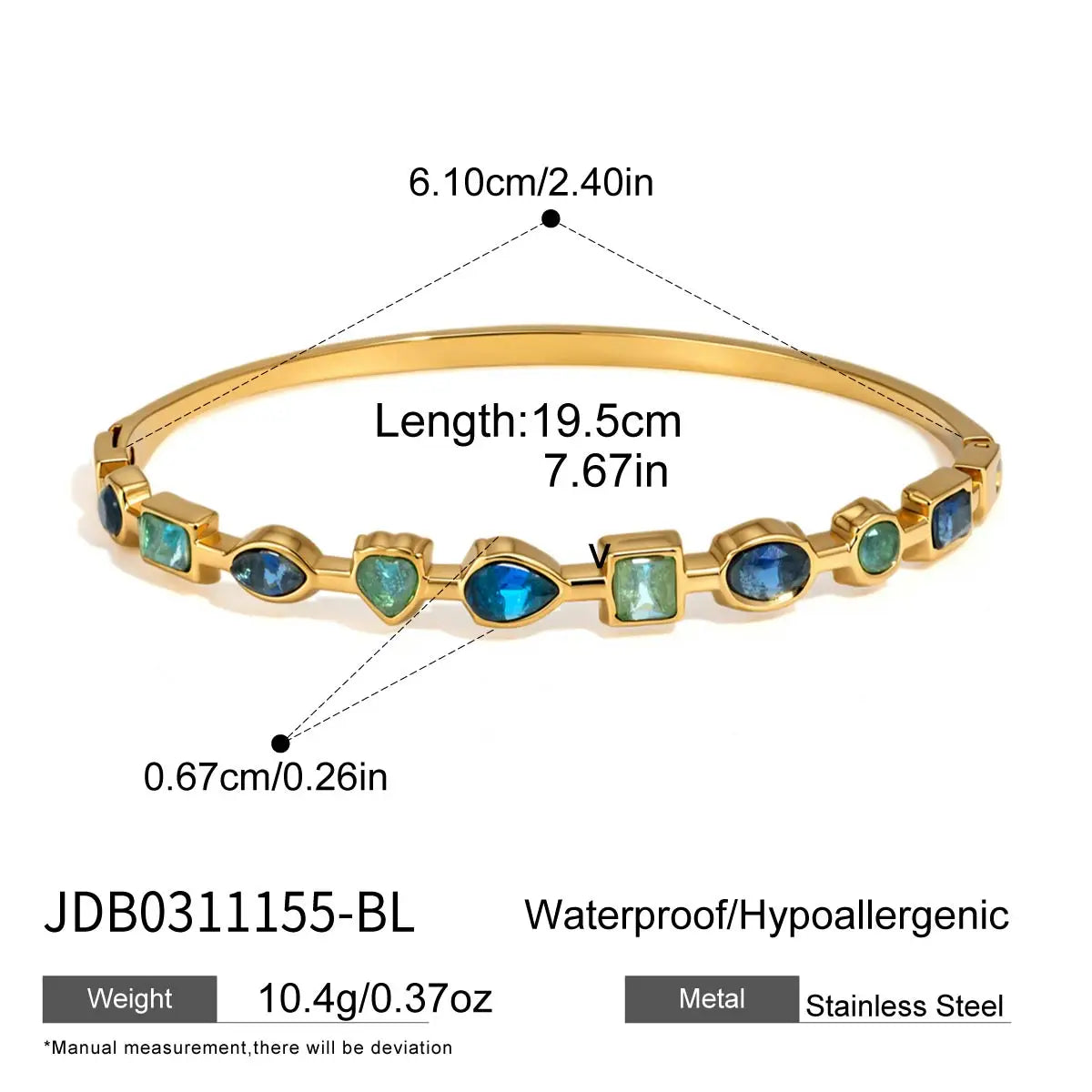 Aurore Faceted Bangle