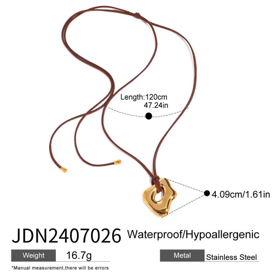 Tiphaine Knot Ring Cord Necklace