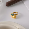 Perle Shell Drop Ring