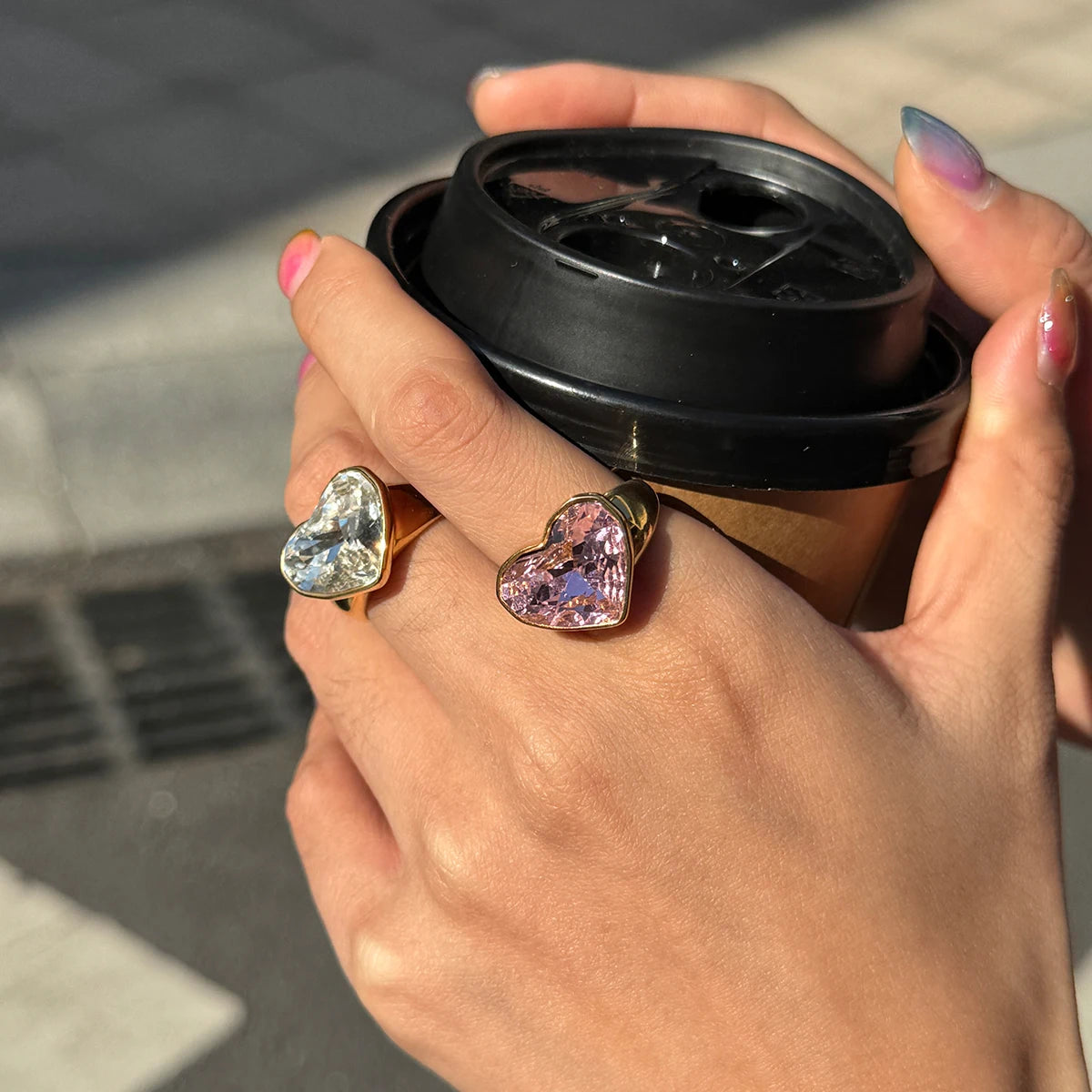 Amara Crystal Heart Ring