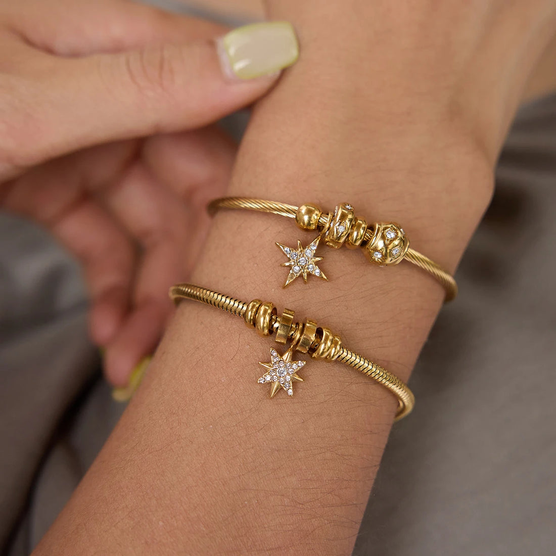 Noelle Pave Star Charm Bracelet