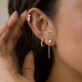 Garance Crystal Earring Trio Set close-up detail – Macaje waterproof earrings